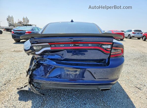 2C3CDXHG0GH319095 2016 DODGE CHARGER Blue Вид ззаду