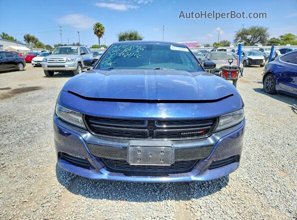 2C3CDXHG0GH319095 2016 DODGE CHARGER Blue Вид спереду