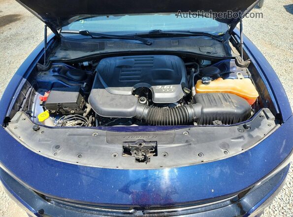 2C3CDXHG0GH319095 2016 DODGE CHARGER Blue Вид задньої частини салону