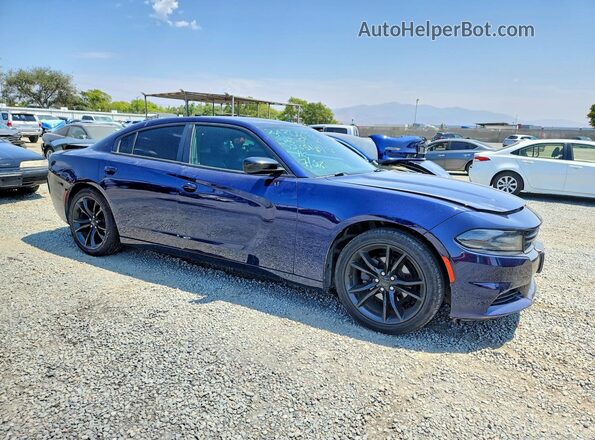 2C3CDXHG0GH319095 2016 DODGE CHARGER Blue Передня права чверть