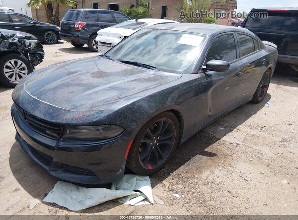 2C3CDXHG0HH563492 2017 DODGE CHARGER Black წინა მარცხენა ხედი სამი მეოთხედიდან