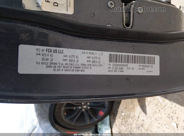 2C3CDXHG0HH563492 2017 DODGE CHARGER Black ძრავის განყოფილების ხედი