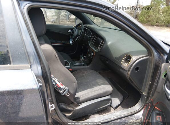 2C3CDXHG0HH563492 2017 DODGE CHARGER Black წინა სალონის ხედი