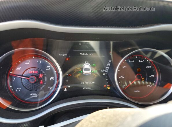 2C3CDXHG0JH162854 2018 DODGE CHARGER White Vista del cuadro de instrumentos