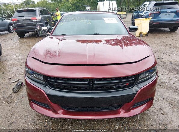 2C3CDXHG0JH290124 2018 DODGE CHARGER Red Вид щитка приладів