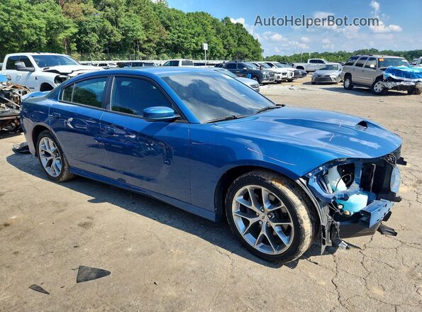 2C3CDXHG0LH155258 2020 DODGE CHARGER Blue წინა მარჯვენა
