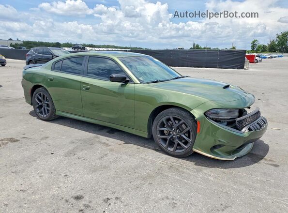 2C3CDXHG0NH138320 2022 DODGE CHARGER Green წინა მარჯვენა