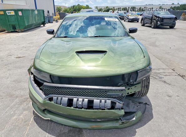 2C3CDXHG0NH138320 2022 DODGE CHARGER Green წინა ხედი