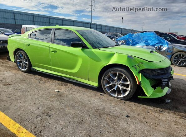 2C3CDXHG0PH589315 2023 DODGE CHARGER Green Передня права чверть