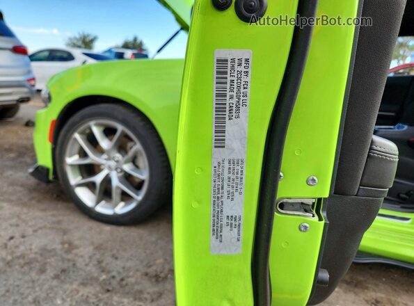 2C3CDXHG0PH589315 2023 DODGE CHARGER Green Вид підкапотного простору