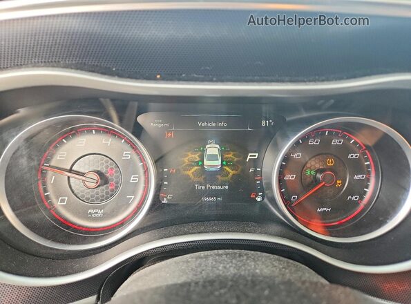 2C3CDXHG1GH203131 2016 DODGE CHARGER Silver Instrument cluster view