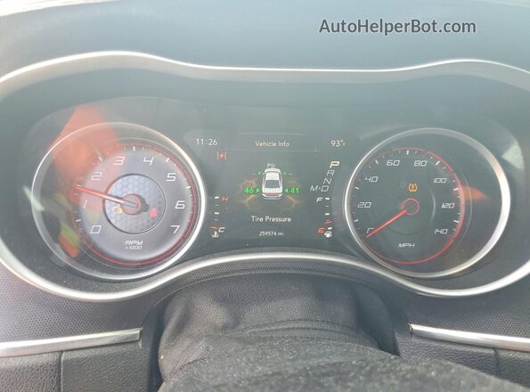 2C3CDXHG1GH235044 2016 DODGE CHARGER White Вид щитка приладів