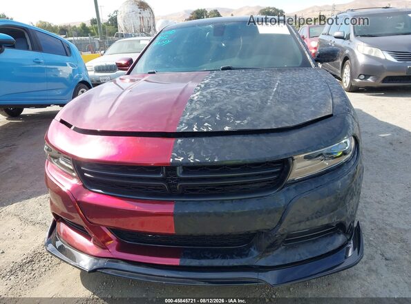 2C3CDXHG1GH297639 2016 DODGE CHARGER Red Instrument cluster view