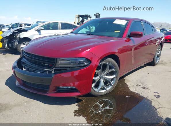 2C3CDXHG1HH579099 2017 DODGE CHARGER Red წინა მარცხენა ხედი სამი მეოთხედიდან