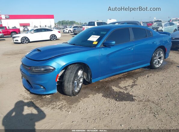 2C3CDXHG1LH153678 2020 DODGE CHARGER Blue Przód lewy