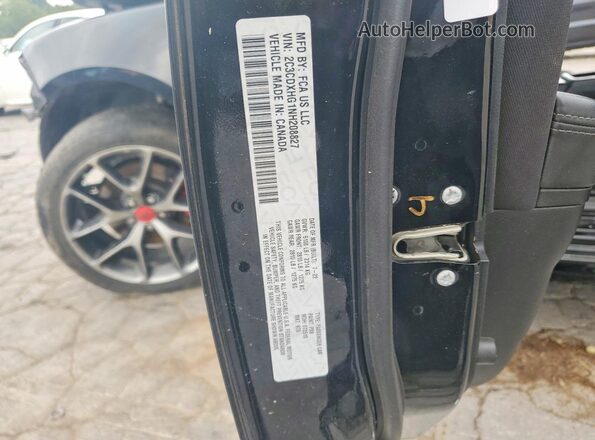 2C3CDXHG1NH208827 2022 DODGE CHARGER Black Widok naklejki z numerem VIN