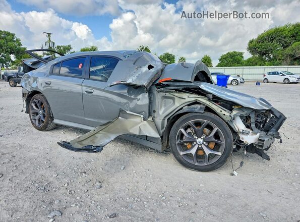 2C3CDXHG2KH676559 2019 DODGE CHARGER Gray Передня права чверть