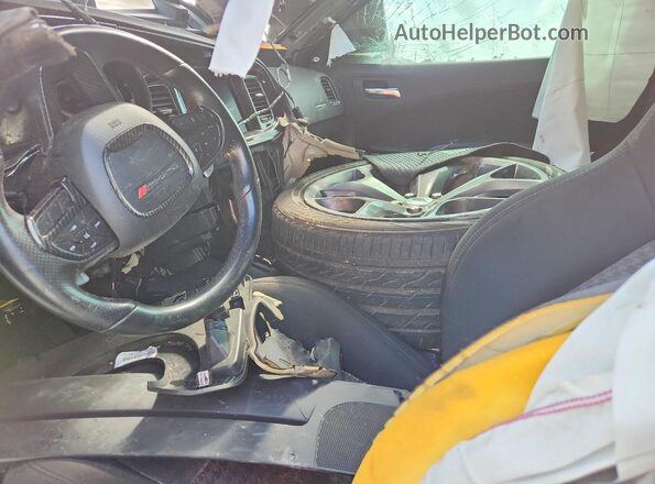 2C3CDXHG2KH676559 2019 DODGE CHARGER Gray Вид салону спереду