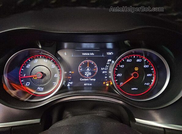 2C3CDXHG2LH155293 2020 DODGE CHARGER Red Instrument cluster view
