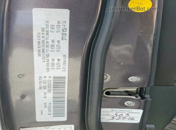2C3CDXHG3GH178619 2016 DODGE CHARGER Gray Widok naklejki z numerem VIN