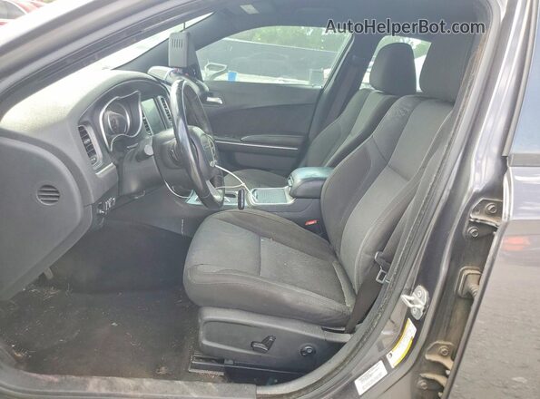 2C3CDXHG3GH178619 2016 DODGE CHARGER Gray Widok wnętrza z przodu