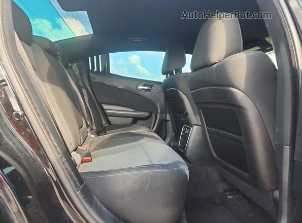 2C3CDXHG3GH307670 2016 DODGE CHARGER Black უკანა სავარძლების ხედი
