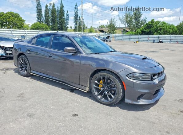 2C3CDXHG3KH635731 2019 DODGE CHARGER Серый Передняя правая четверть