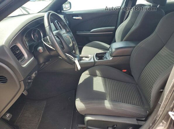 2C3CDXHG3KH635731 2019 DODGE CHARGER Серый Вид салона спереди