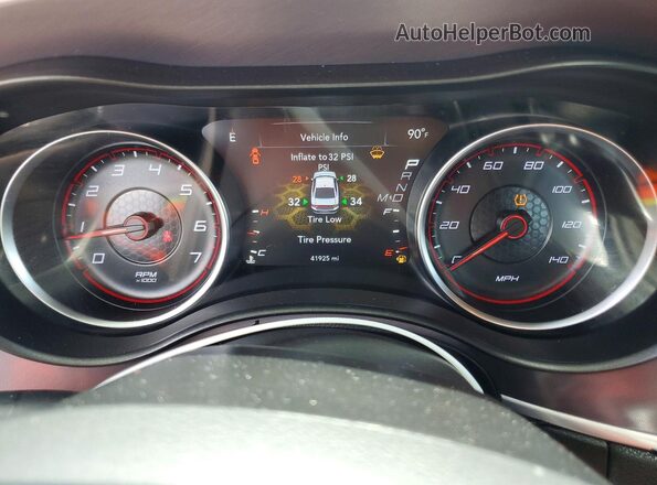 2C3CDXHG3KH635731 2019 DODGE CHARGER Серый Вид щитка приборов
