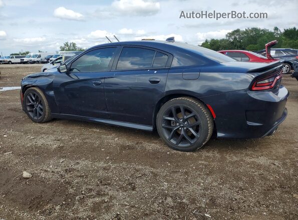 2C3CDXHG3KH650813 2019 DODGE CHARGER Blue Հետևի ձախ