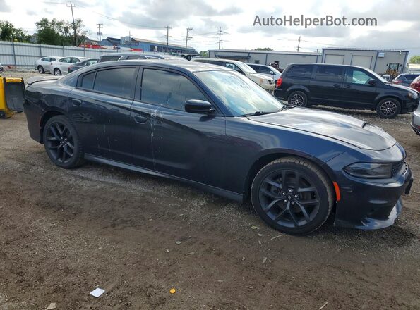2C3CDXHG3KH650813 2019 DODGE CHARGER Blue Առջևի աջ