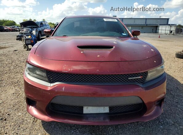 2C3CDXHG3KH670995 2019 DODGE CHARGER Maroon Vista frontal