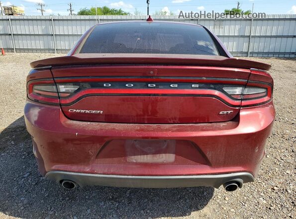 2C3CDXHG3KH670995 2019 DODGE CHARGER Maroon Vista trasera