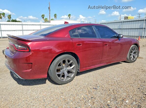 2C3CDXHG3KH670995 2019 DODGE CHARGER Maroon Trasero derecho