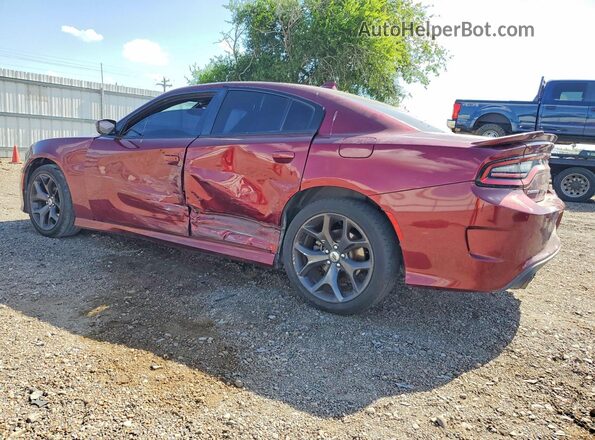 2C3CDXHG3KH670995 2019 DODGE CHARGER Maroon Trasero izquierdo