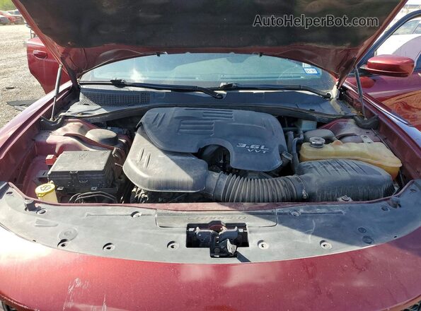2C3CDXHG3KH670995 2019 DODGE CHARGER Maroon Vista interior trasera