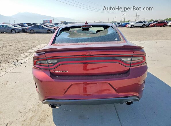 2C3CDXHG3LH163130 2020 DODGE CHARGER Red Vista trasera