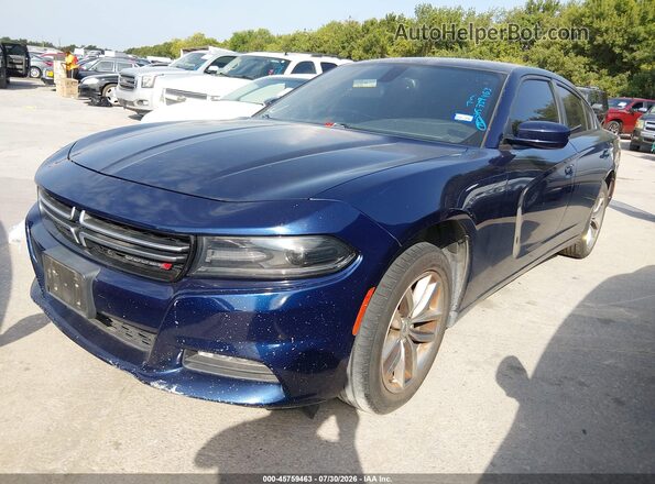 2C3CDXHG4GH163739 2016 DODGE CHARGER Blue Przód lewy