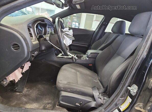 2C3CDXHG4GH330326 2016 DODGE CHARGER Black Вид салону спереду
