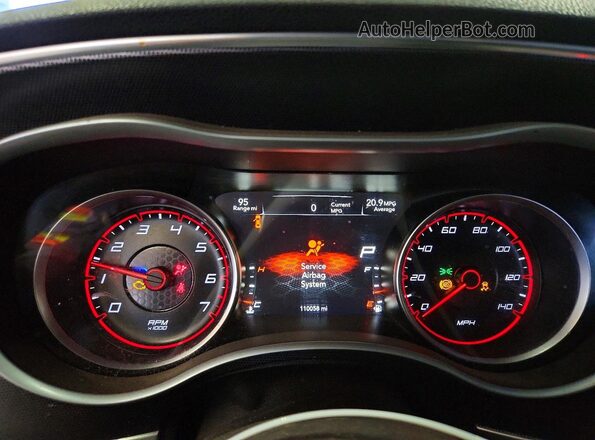 2C3CDXHG4GH330326 2016 DODGE CHARGER Black Вид щитка приладів