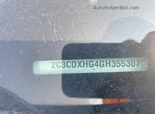 2C3CDXHG4GH355307 2016 DODGE CHARGER Черный Вид подкапотного пространства