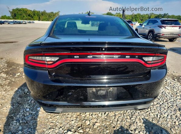 2C3CDXHG4GH356344 2016 DODGE CHARGER Black Widok z tyłu