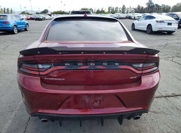2C3CDXHG4KH513055 2019 DODGE CHARGER Maroon Rear view