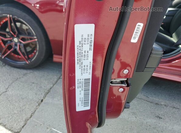 2C3CDXHG4KH513055 2019 DODGE CHARGER Maroon VIN sticker view