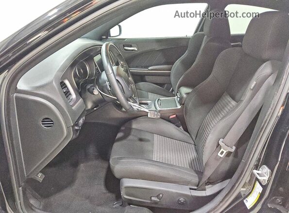 2C3CDXHG4KH527036 2019 DODGE CHARGER Black Widok wnętrza z przodu