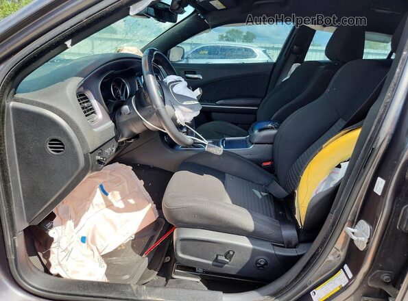 2C3CDXHG4KH583848 2019 DODGE CHARGER Gray Widok wnętrza z przodu