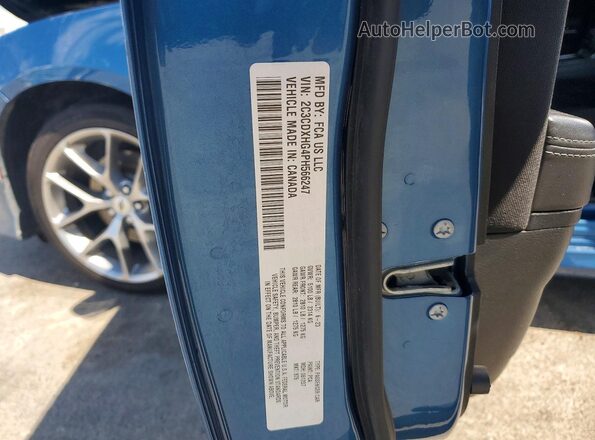 2C3CDXHG4PH566247 2023 DODGE CHARGER Blue Engine compartment view