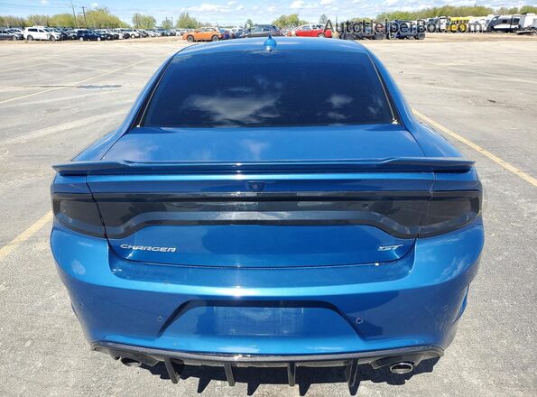 2C3CDXHG4PH566247 2023 DODGE CHARGER Blue Rear view