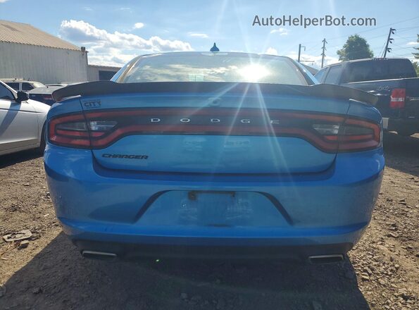 2C3CDXHG5GH115151 2016 DODGE CHARGER Blue Vista trasera