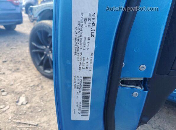 2C3CDXHG5GH115151 2016 DODGE CHARGER Blue Vista de la etiqueta del VIN